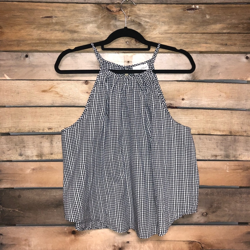 High neck gingham tank!